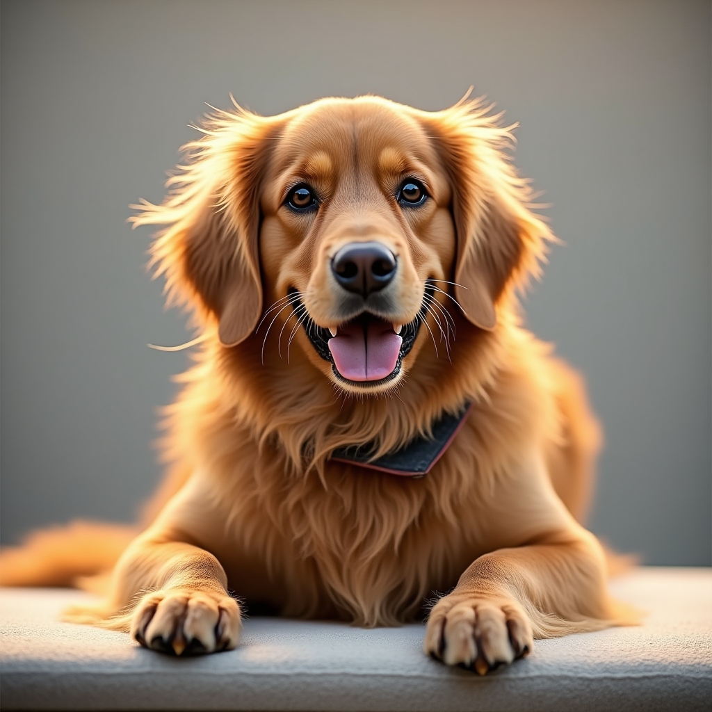 Cane dopo la toelettatura, pelo curato e aspetto sereno